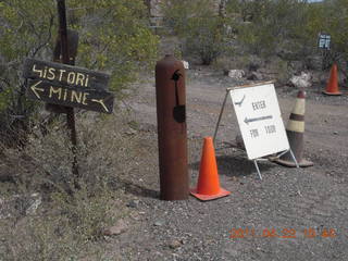 110 7jp. Vulture Mine tour signs