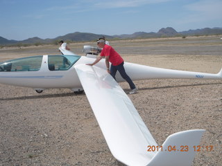 212 7jp. Pleasant Valley airstrip - jet-powered glider