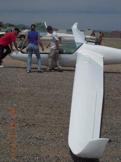 216 7jp. Pleasant Valley airstrip - jet-powered glider