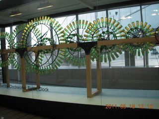 funky clock sculpture in Philadelphia Airport (PHL)