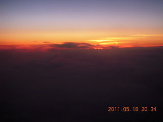 6 7kj. sunrise on flight to Frankfurt