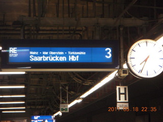 12 7kj. train announcement and clock