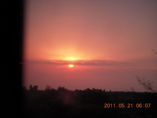India - driving to Puducherry (Pondicherry) - sunrise
