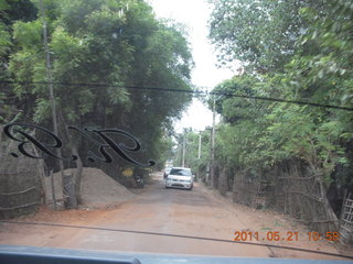 India - Puducherry (Pondicherry) - driving to Auroville