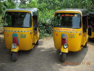 46 7km. India - Auroville - 'auto' taxis - 'Yellow Perils'