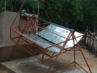 63 7km. India - Auroville solar heat collector