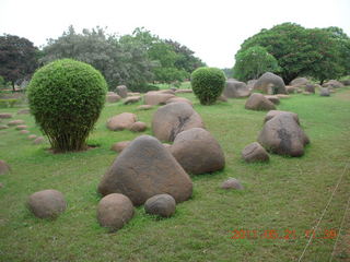 75 7km. India - Auroville rocks and topiary