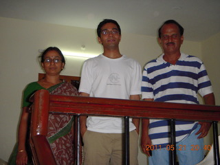 131 7km. India - Randeep's family dinner - mother, Randeep, and father