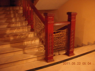 3 7kn. India - hotel stairway in puducherry