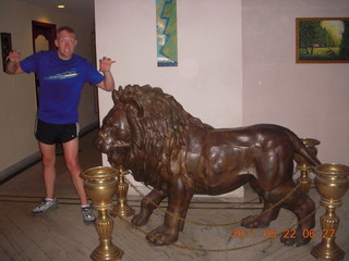 India - after Puducherry (Pondicherry) run - Jon with hotel lian