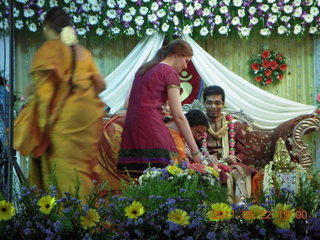 India - Randeep pre-wedding - Julianne doing stuff on stage