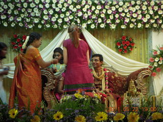176 7kn. India - Randeep pre-wedding - Julianna doing stuff on stage