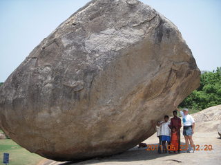 India - Mamallapuram - balanced rock and Adam