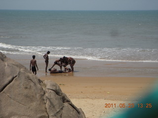 250 7kp. India - Mamallapuram beach - Bay of Bengal - beach