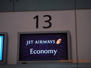 166 7kq. India - Jet Airways sign