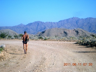 46 7lb. aerial - Pearce Ferry airstrip (L25) run - Adam running (back)