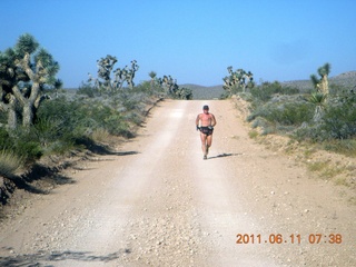 1555 7lb. aerial - Pearce Ferry airstrip (L25) run - Adam running