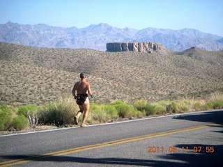 Adam running at Bagdad - back