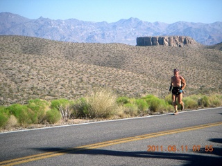 1559 7lb. aerial - Pearce Ferry airstrip (L25) run - Adam running