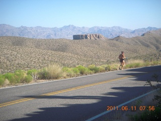 aerial - Pearce Ferry airstrip (L25) run - Adam running