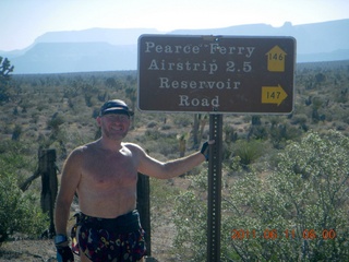 aerial - Pearce Ferry airstrip (L25) run - Adam running