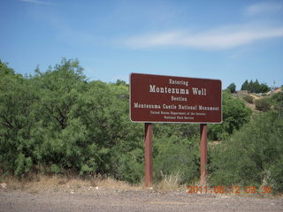 Rimrock (48AZ) run - Montezuma Well sign