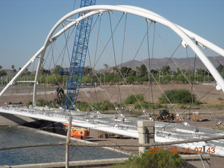 new bridge under construction at Tempe Town Lake