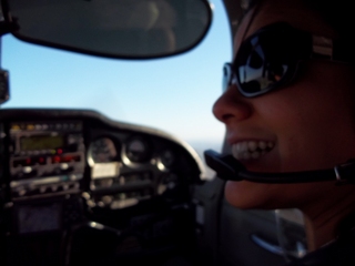 Kristina flying in N8377W