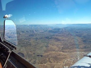 aerial view of mountains near Peach Springs