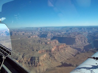 aerial view of mountains near Peach Springs