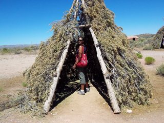 Kristina in display teepee