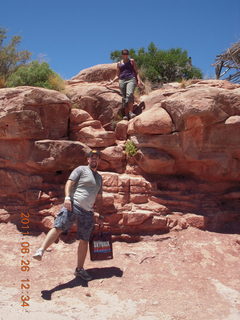 Guano Point view - something that fell partway down the cliff