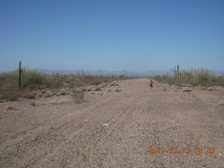 1589 7mp. Windmill run with Rob - Adam running along runway