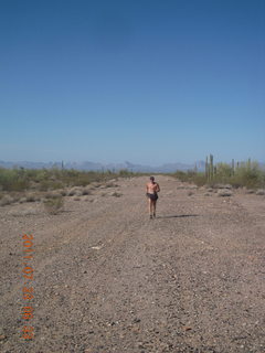 1591 7mp. Windmill run with Rob - Adam running along runway