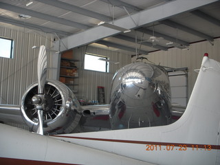 55 7mp. Lee's place in Sampleys Airport (28AZ) - Beech 18