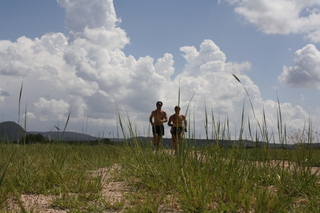 Sean's pictures - Sean and Adam running