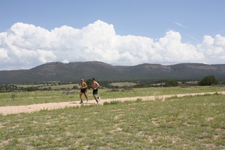 Windmill run with Rob - Adam running along runway