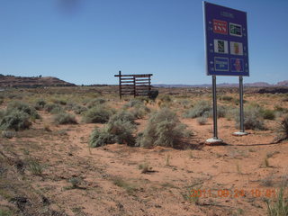 Page Airport (PGA) to Wahweap Marina run - signs