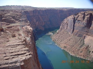 Page Airport (PGA) to Wahweap Marina run - Glen Canyon Dam Bridge view