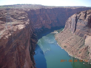 Page Airport (PGA) to Wahweap Marina run - Glen Canyon Dam Bridge view