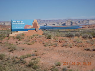 Page Airport (PGA) to Wahweap Marina run - Glen Canyon Dam Bridge - view of power-transmission stuff