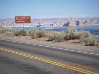 Page Airport (PGA) to Wahweap Marina run - sign