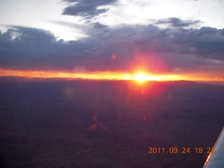 Moab trip - sunset at Canyonlands visitor center