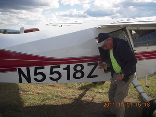 Negrito fly-in - Jim and his Maule