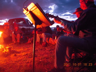 Negrito fly-in - musicians by the campfire