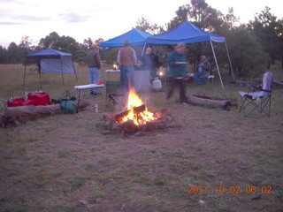 Negrito fly-in - morning campfire