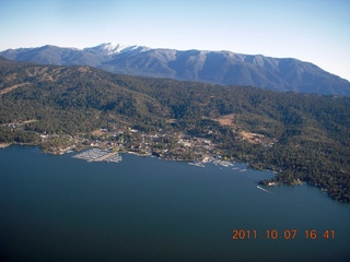 aerial - mountains in California near Big Bear City