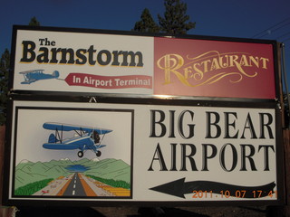 43 7q7. Big Bear City - airport and restaurant advertising signs