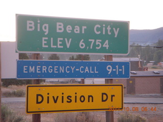 Big Bear (L35) run - sign