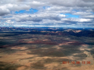 aerial - northern Arizona - clouds and shadows